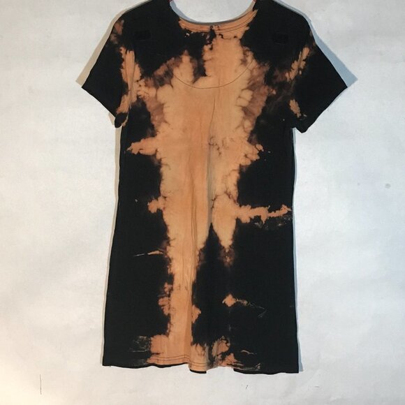 DC Comics Batman Bat Girl Tie Dye Acid Wash Short Sleeve Long T Shirt Dress Tee - Picture 7 of 8